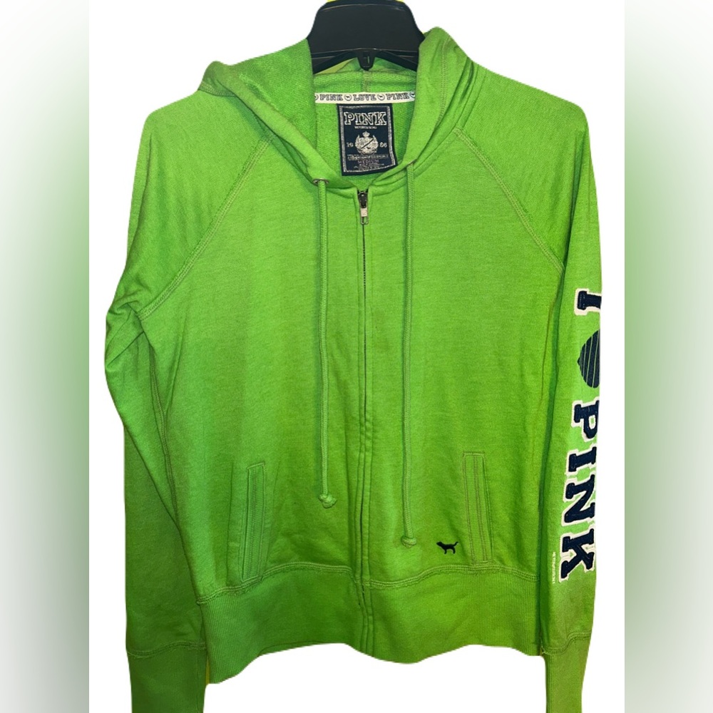 VS PINK Green Zip Up